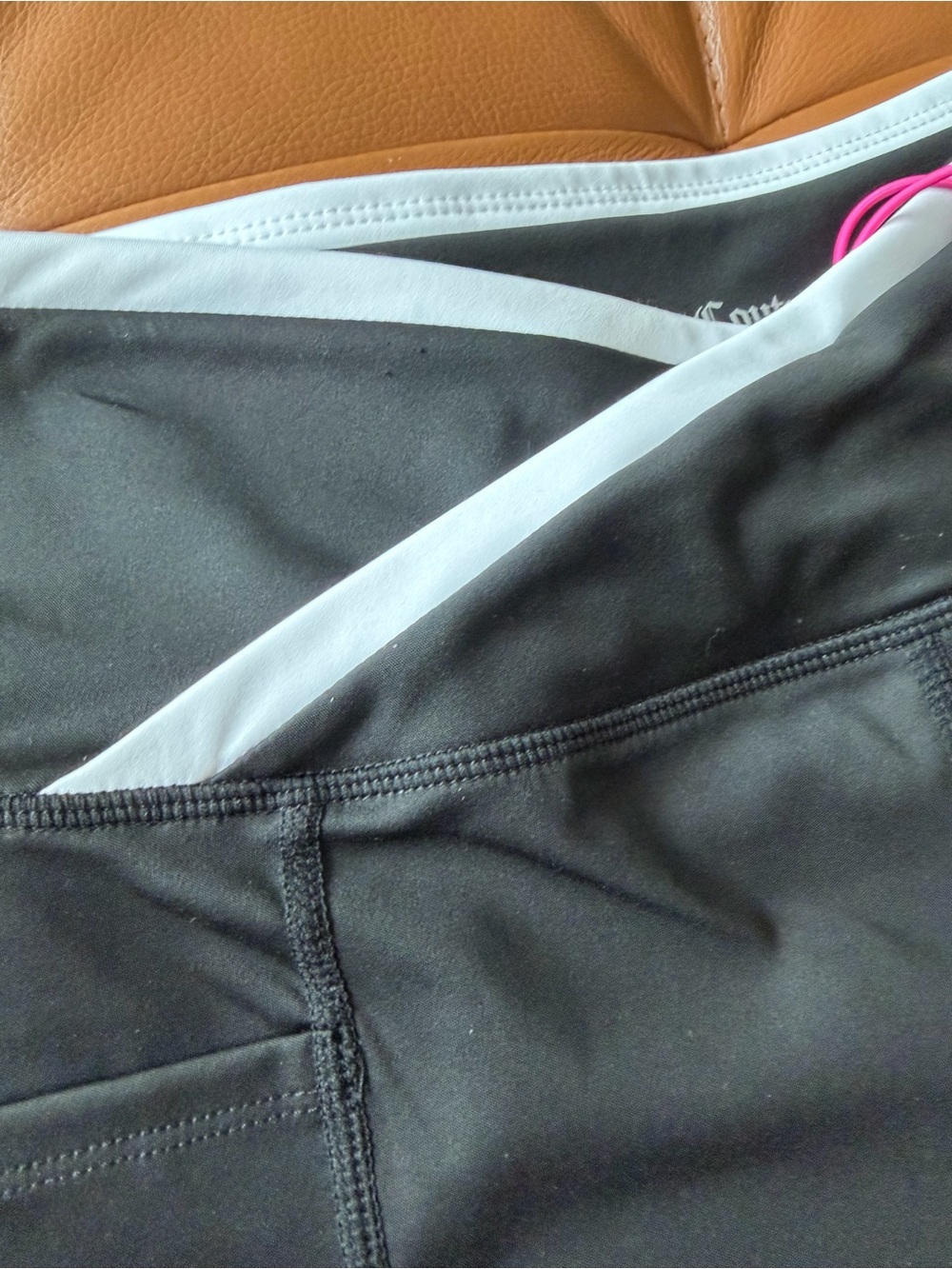 🖤Juicy Couture Sport Black Athletic Shorts with White Blue Waistband. NWT - Picture 8 of 15